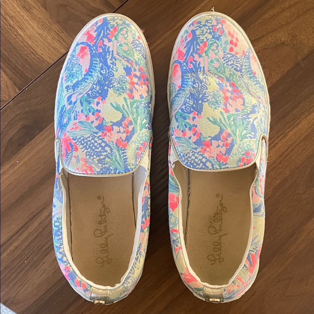 Lilly Pulitzer Julie slip on sneaker in Mermaid Cove